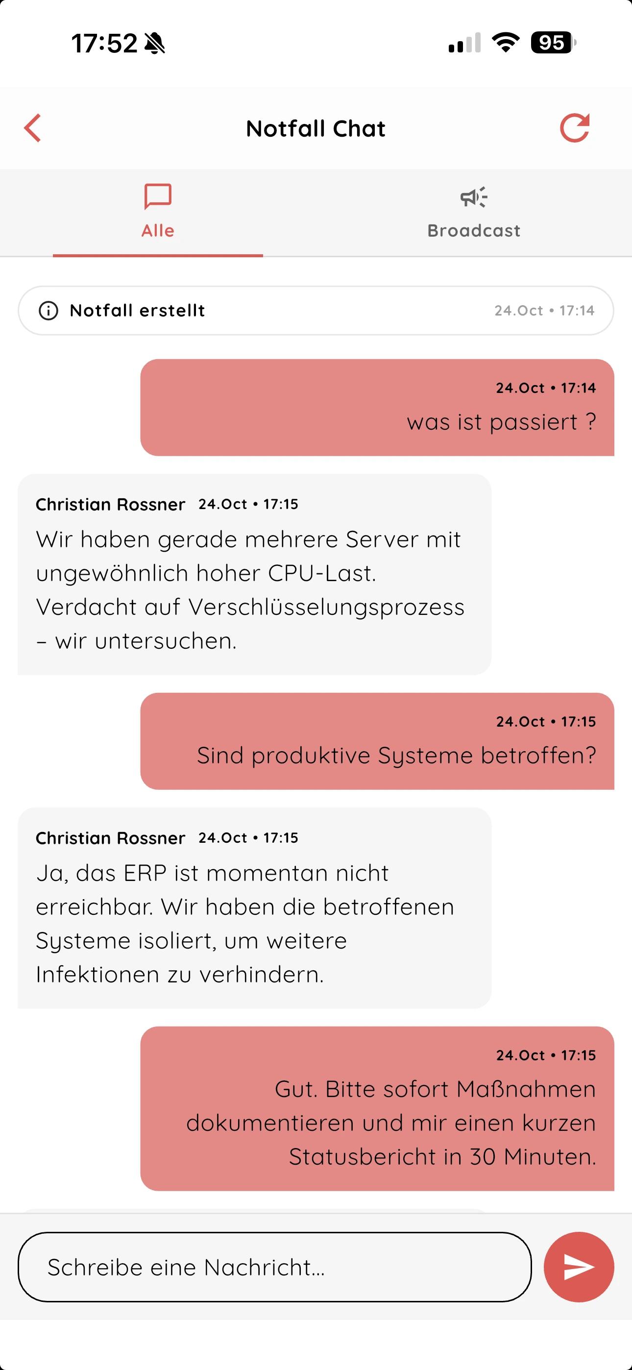 NICA Alarm App – Notfall-Chat für schnelle Kommunikation im Ereignisfall